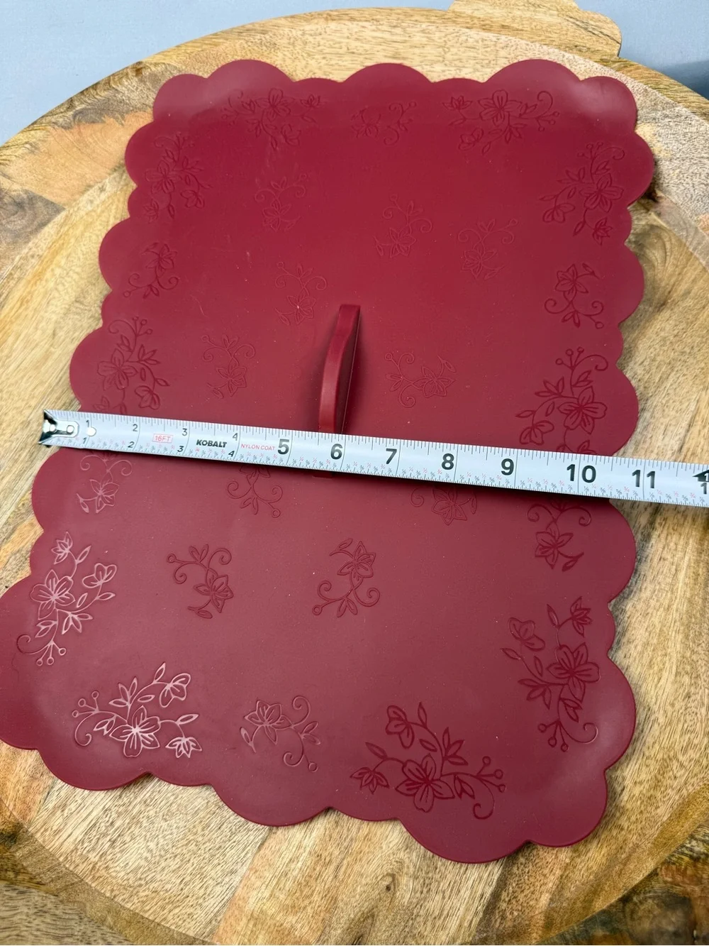 Vintage Casserole Baking Dish Covers Set of 2 Red Floral Kitchen Covers